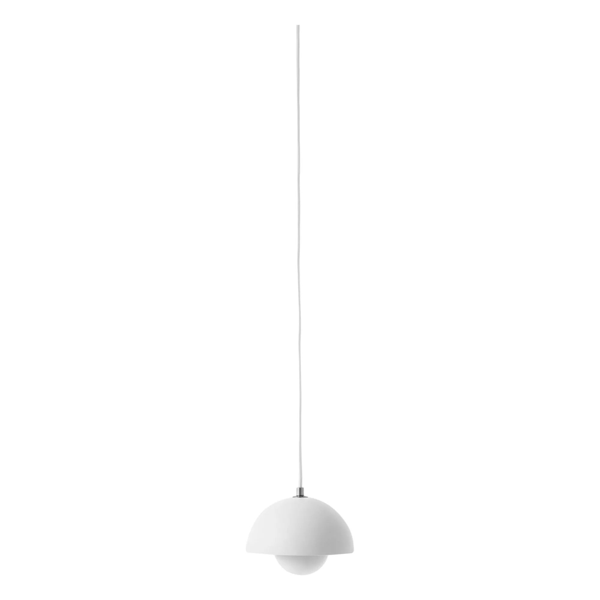 & Tradition White Flowerpot Vp10 Suspension Lamp, Verner Panton