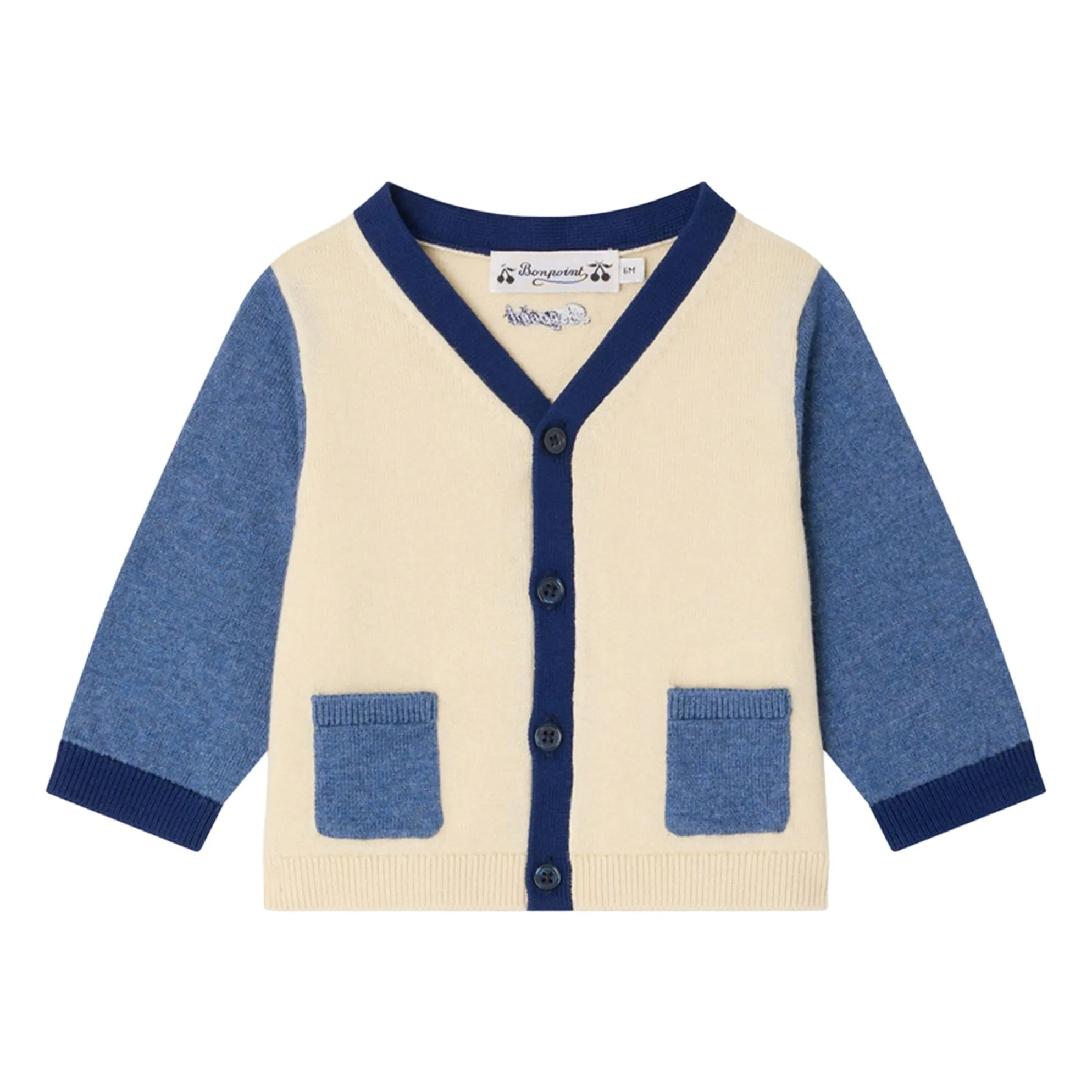 Bonpoint Cream Tahiel Organic Cotton Cardigan
