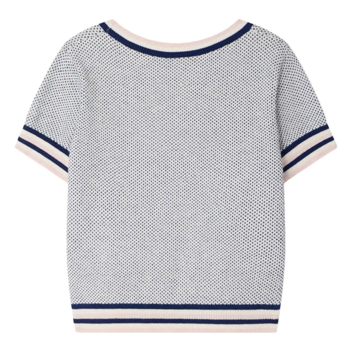 T-shirt Maille Fine Limette Coton Bio | Bleu- Image produit n°1