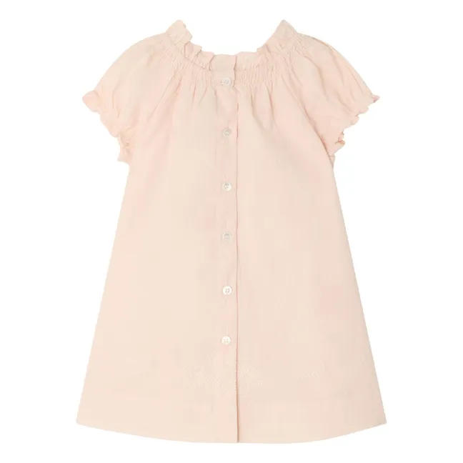 Vestido Sidwell de algodón orgánico | Rosa empolvado