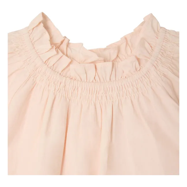 Vestido Sidwell de algodón orgánico | Rosa empolvado