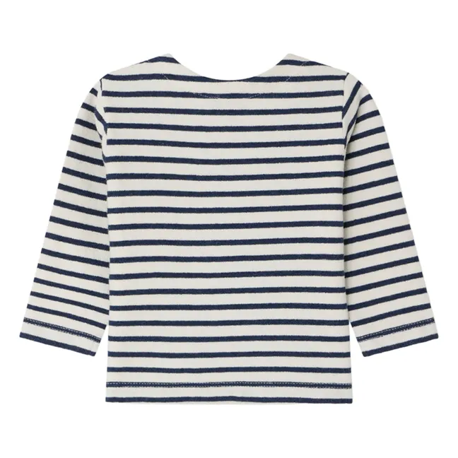 Camiseta Swirl de algodón orgánico | Azul índigo