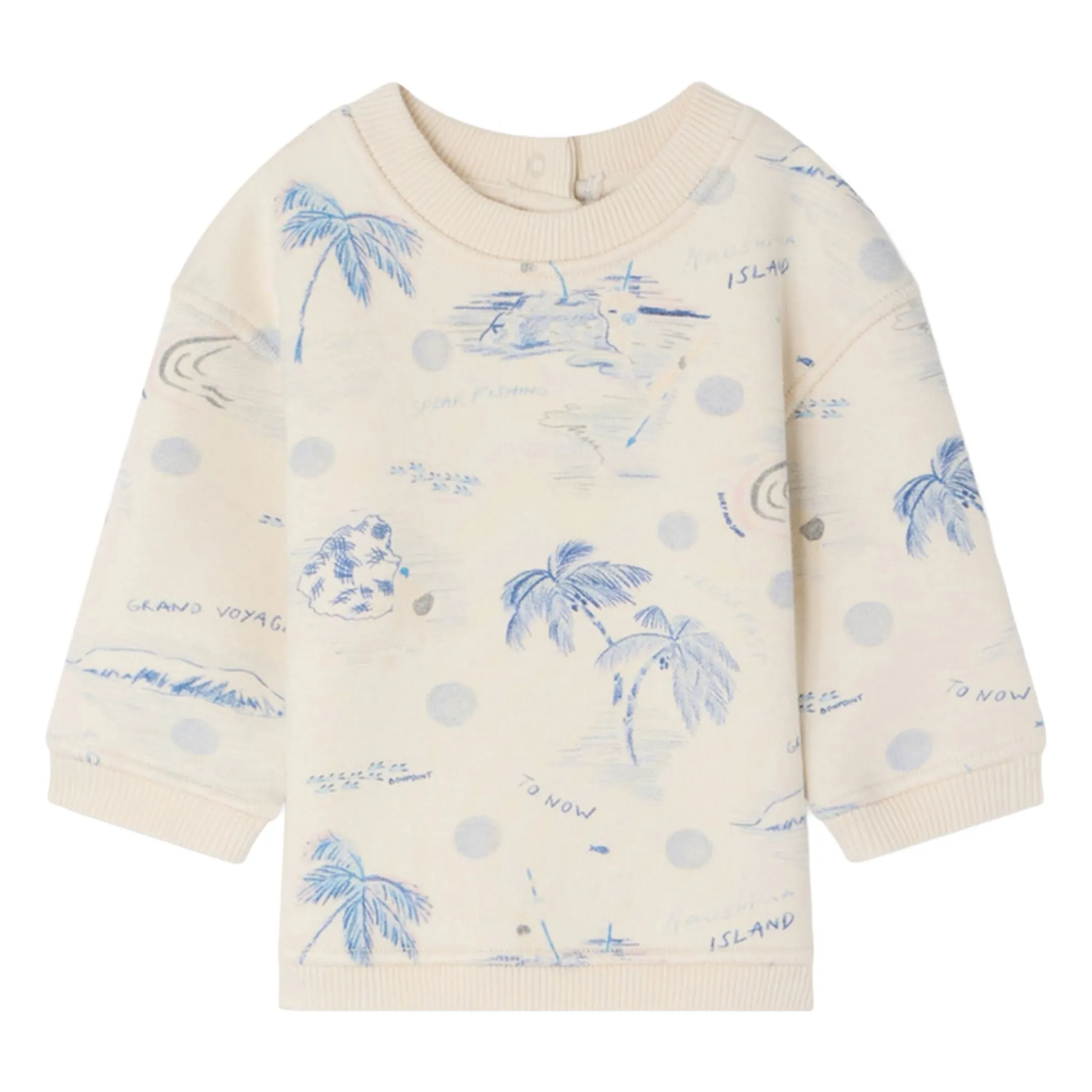 Bonpoint Ecru Dady Ile Organic Cotton Sweatshirt