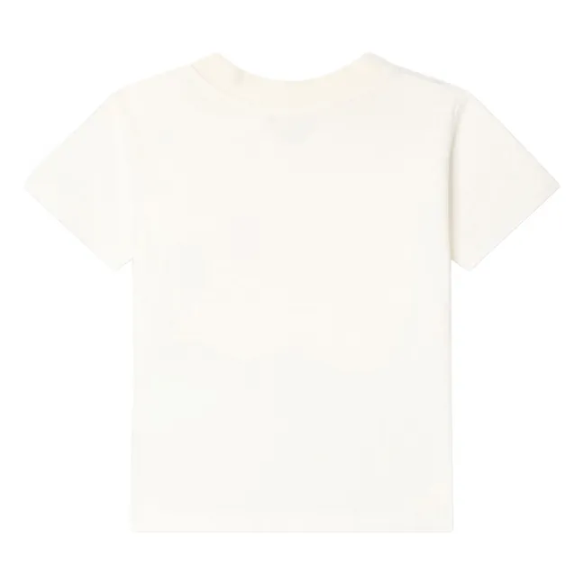 Camiseta de algodón ecológico Cai Cerise | Crema