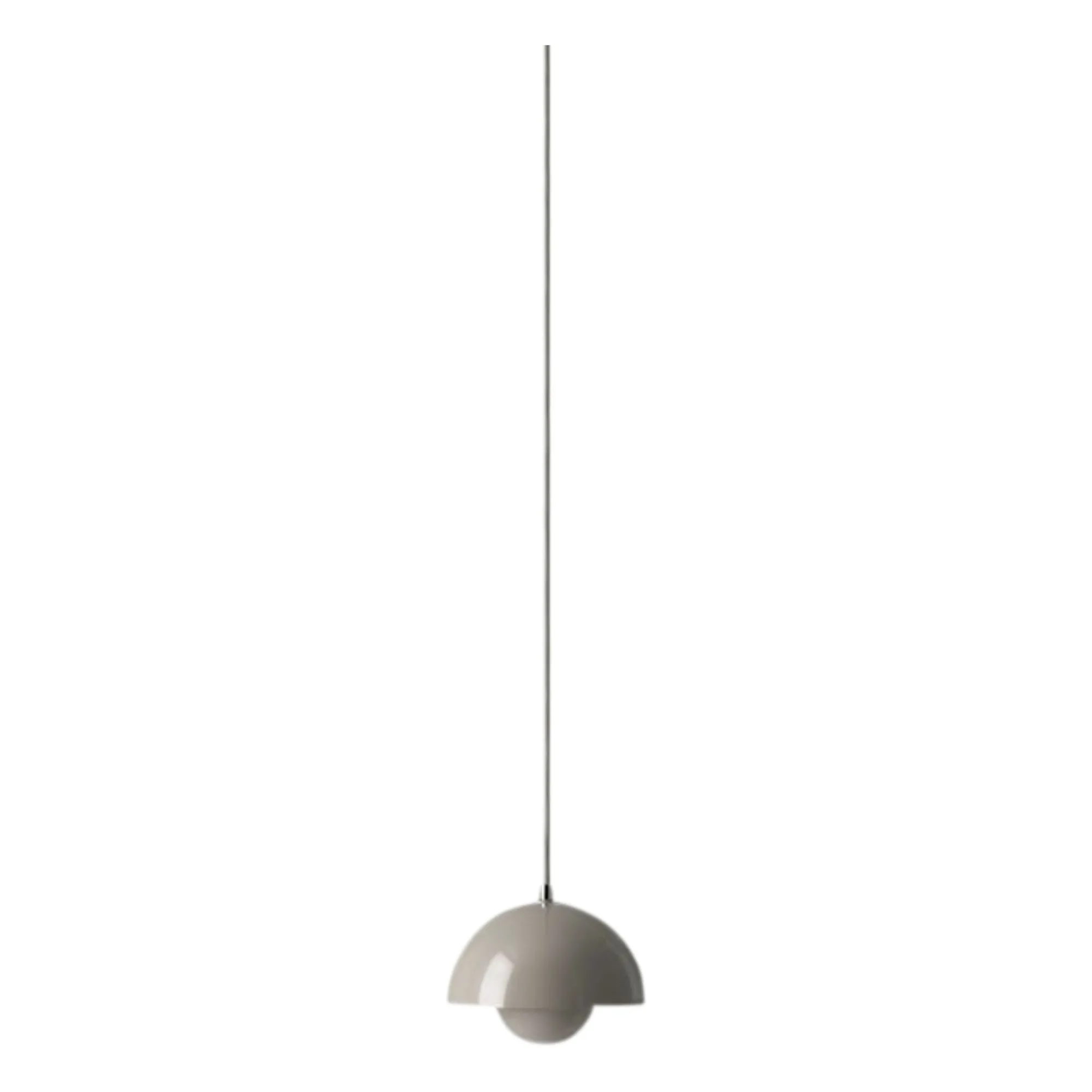 & Tradition Grey Flowerpot Vp10 Suspension Lamp, Verner Panton