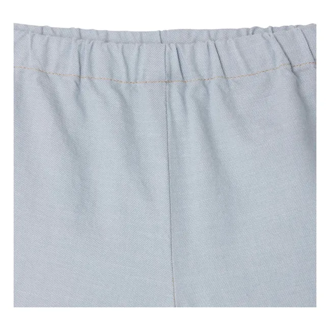 Ecady organic cotton hemmed shorts | Light blue