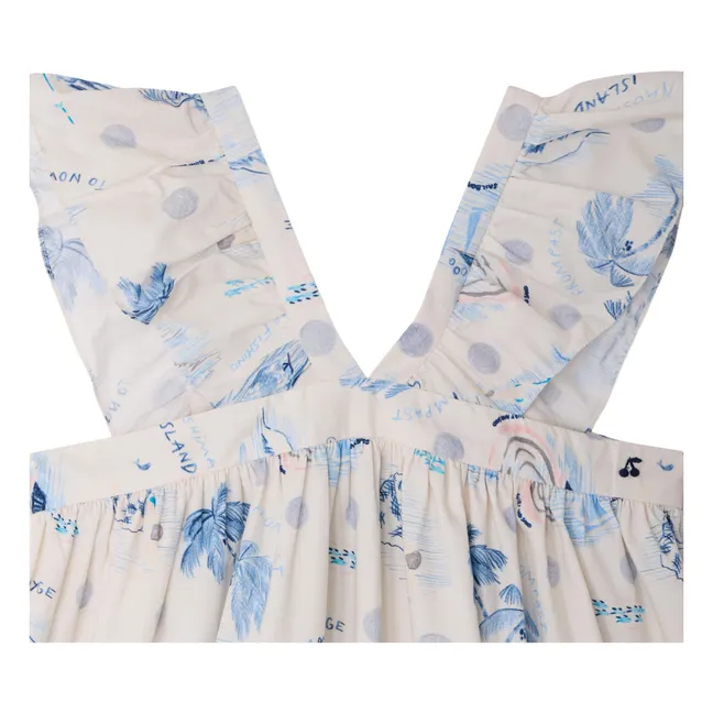 Vestido de algodón orgánico Eleana Ile | Azul índigo