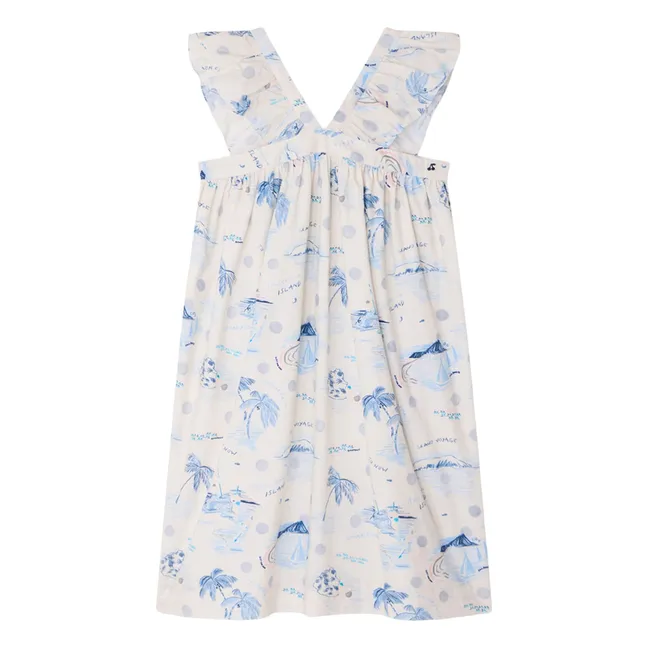 Vestido de algodón orgánico Eleana Ile | Azul índigo