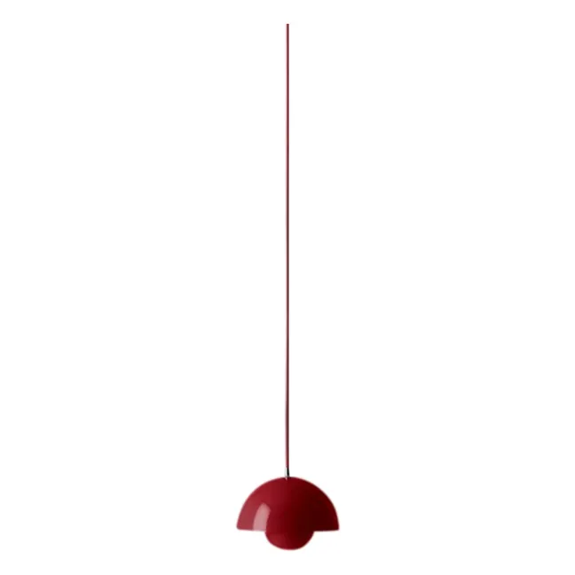 Lámpara de suspensión Flowerpot VP10, Verner Panton | Rojo Bermellón