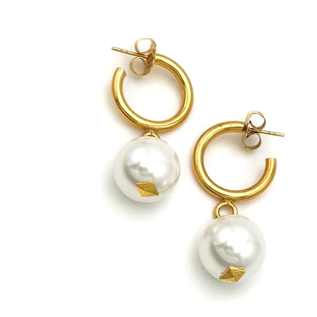 Exclusivité Perrine Taverniti x Smallable - Boucles d'Oreilles Perle | Doré