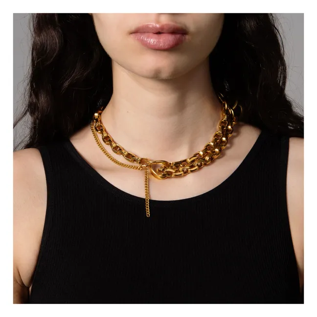 Exclusivo Perrine Taverniti x Smallable - Collar de corbata | Dorado