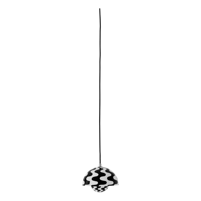 Lámpara de suspensión Flowerpot VP10, Verner Panton | Noir/Blanc