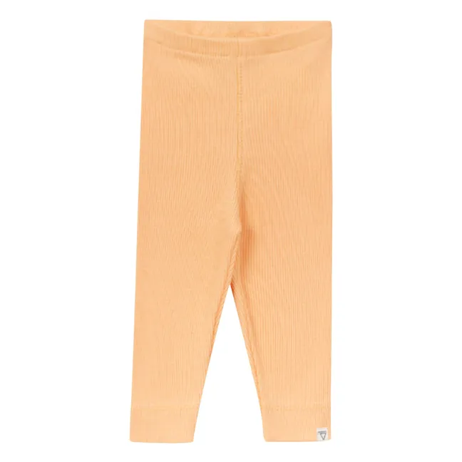 Legging de algodón orgánico acanalado | Albaricoque