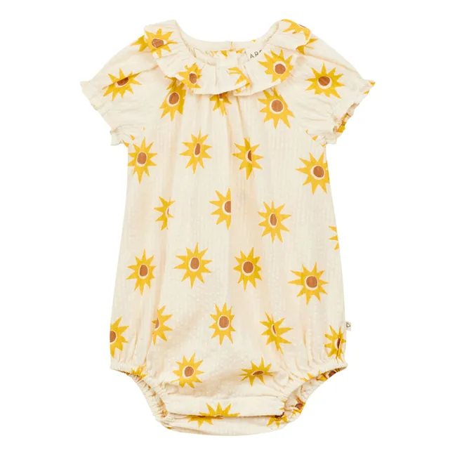 Soleils Seersucker romper | Ecru