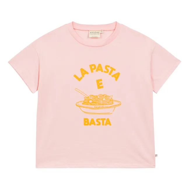 T-shirt La Pasta E Basta Coton Bio | Rose pâle