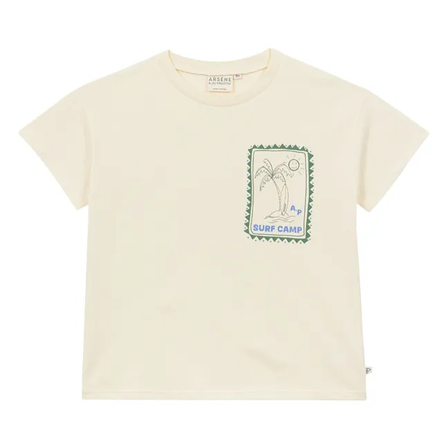 T-shirt Surf Camp Coton Bio | Ecru