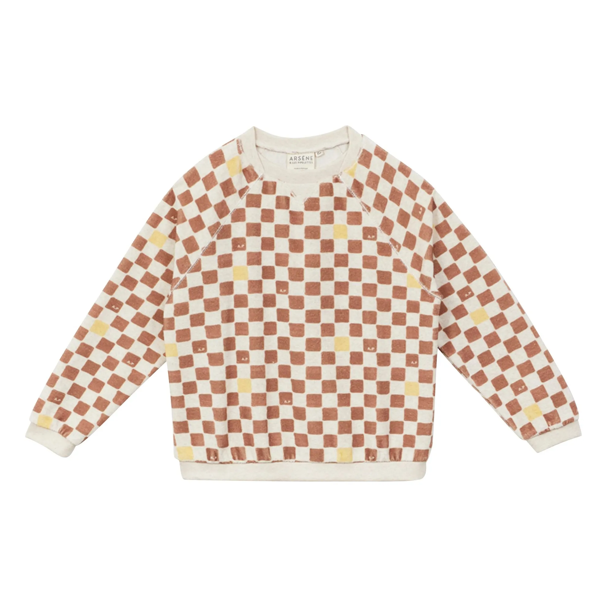 Arsène Et Les Pipelettes Brown Damier Terry Sweat