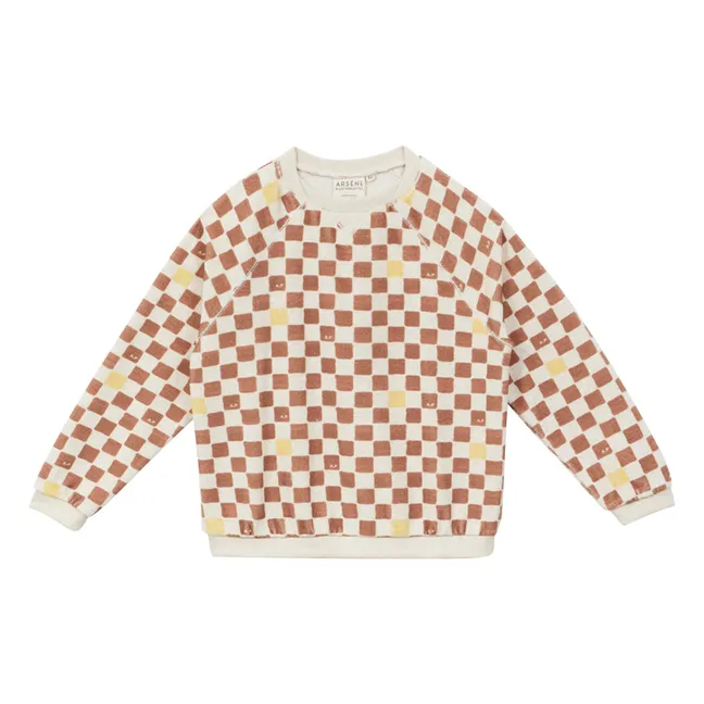 Maglione in spugna Damier | Marrone