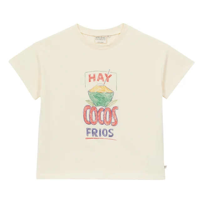 T-shirt Hay Cocos Frios Coton Bio | Ecru
