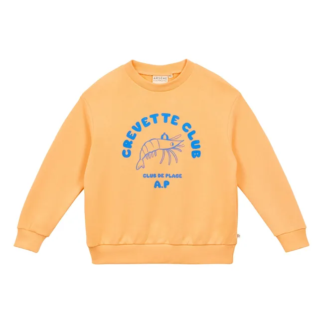 Sweat Crevette Club Coton Bio | Abricot