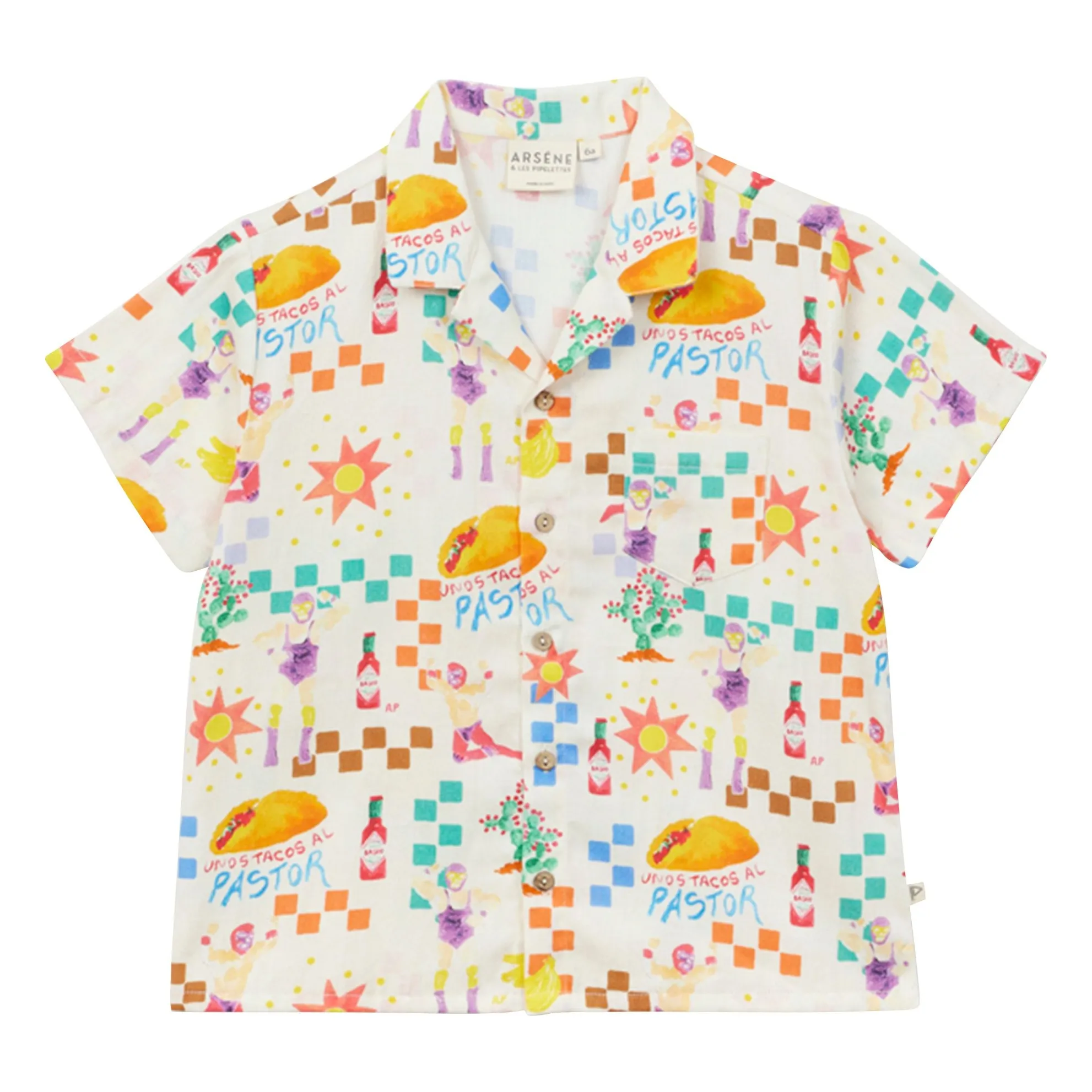 Arsène Et Les Pipelettes Ecru Mexico Popeline Shirt