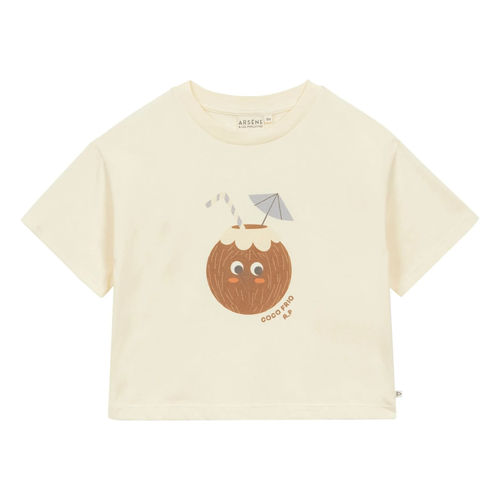 T-shirt Noix de Coco Coton Bio | Ecru- Image produit n°0