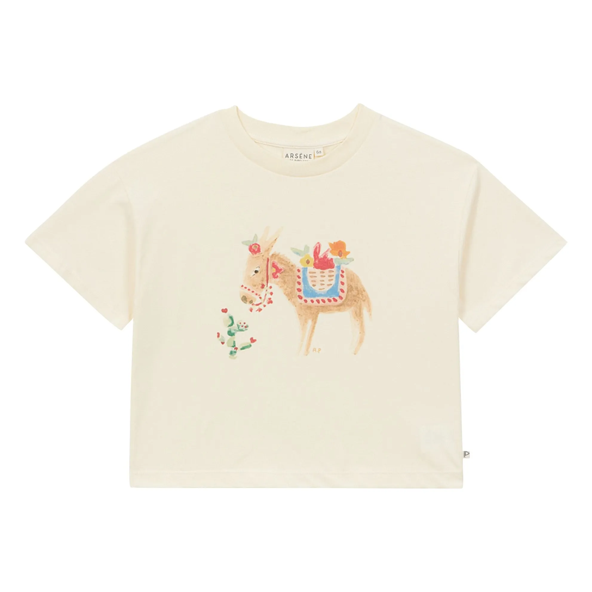T-shirt Cheval Coton Bio | Ecru- Image produit n°0