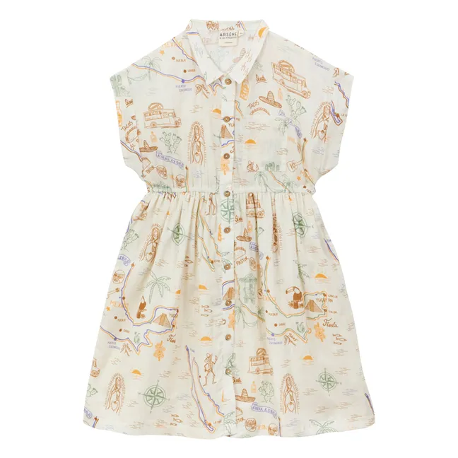 Robe Mexico Voile Coton Bio | Ecru