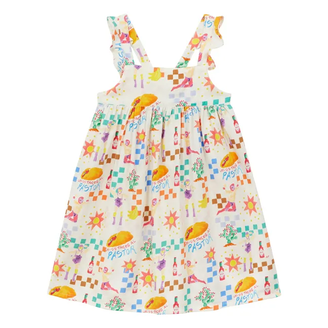 Vestido delantal Pastor Popeline | Crudo