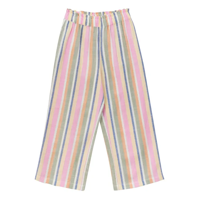 Pantaloni in voile a righe | Rosa
