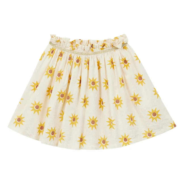 Soleils Seersucker skirt | Ecru