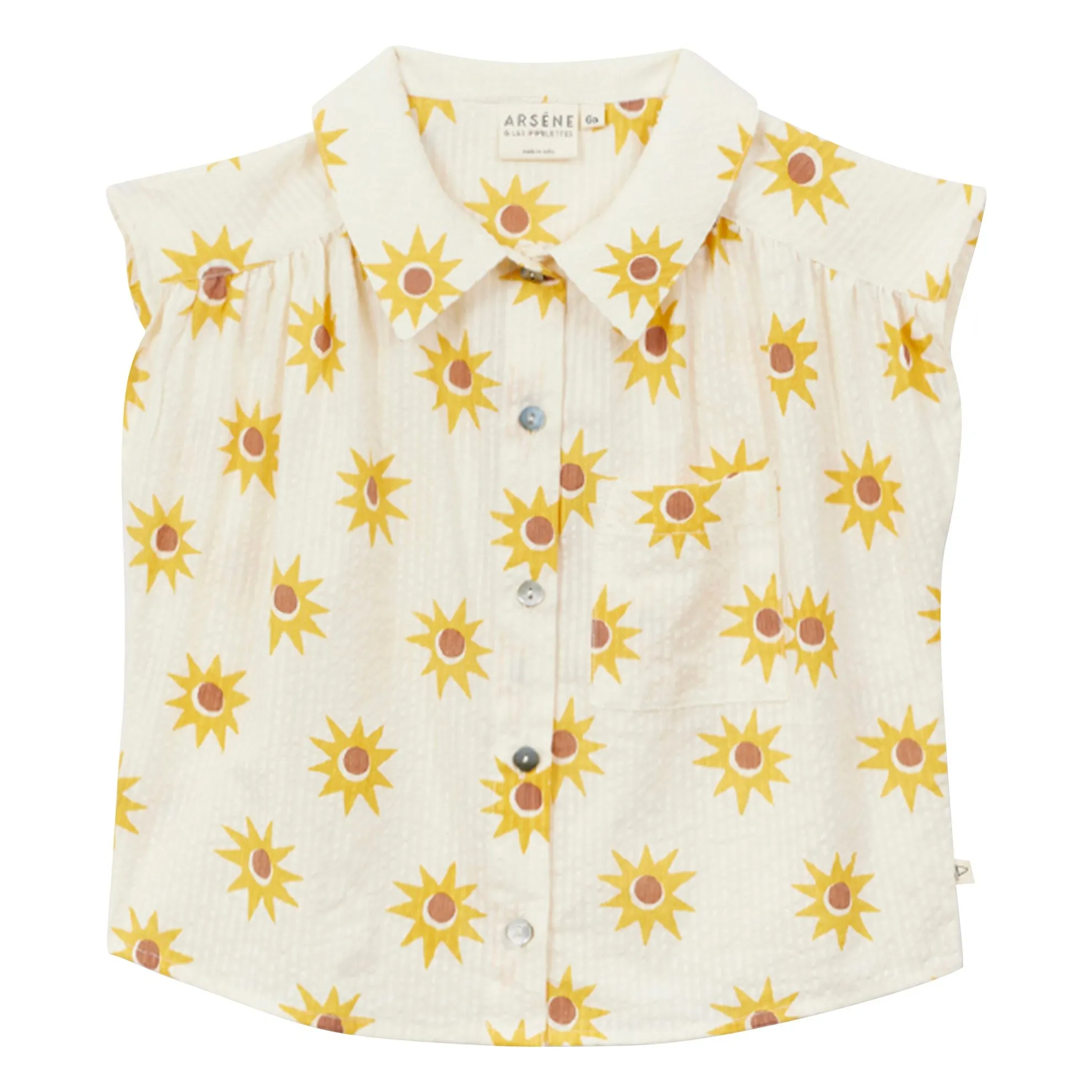 Chemise Soleils Seersucker | Ecru- Image produit n°0