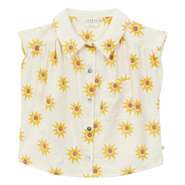 Soleils Seersucker shirt | Ecru