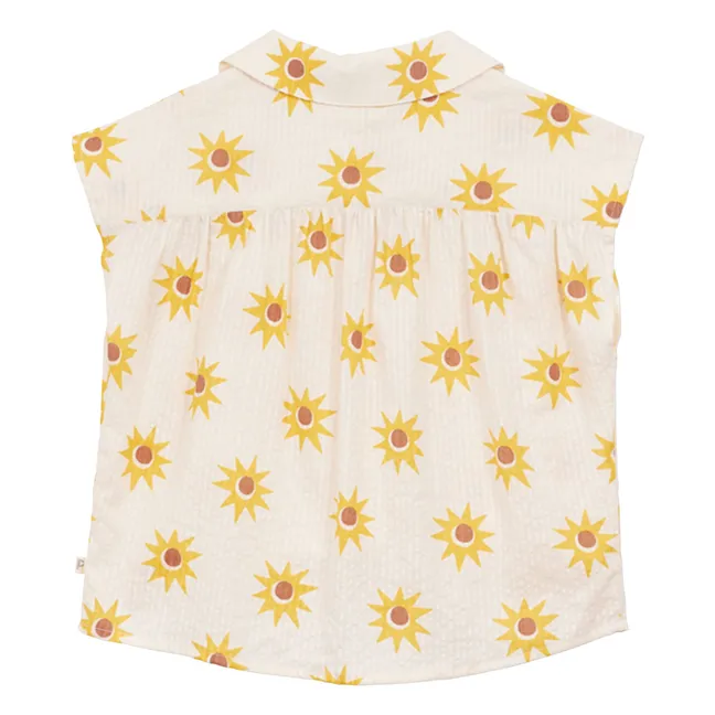 Soleils Seersucker shirt | Ecru