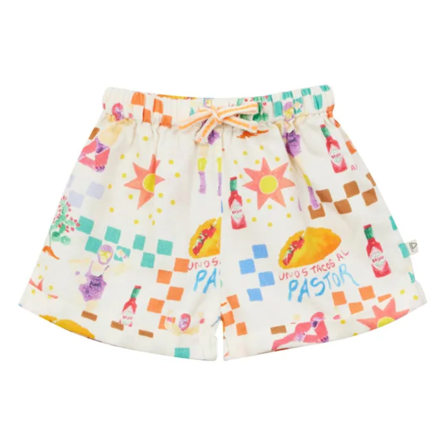 Pantalón corto de bebé Pastor Voile Popeline | Crudo