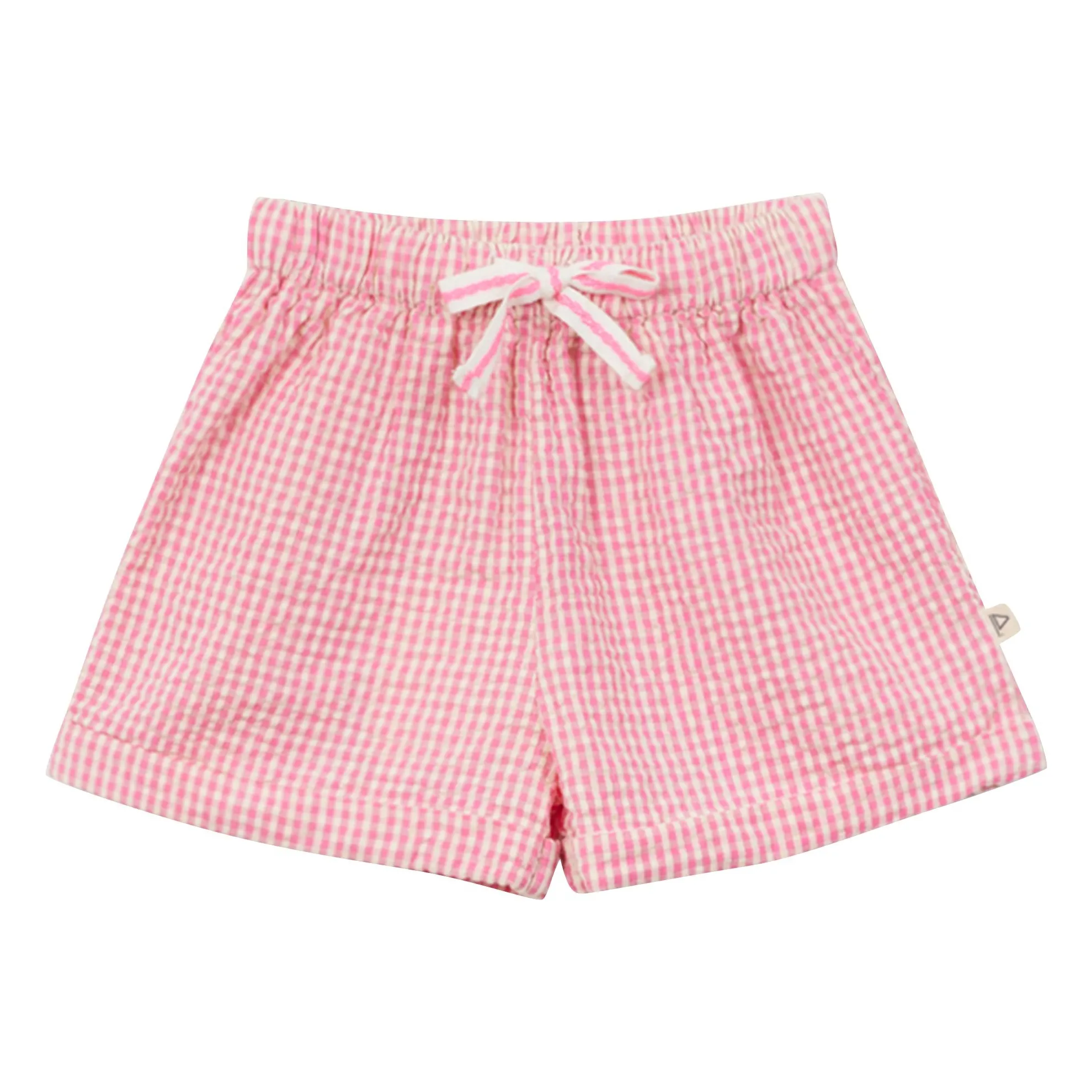 Arsène Et Les Pipelettes Pink Vichy Seersucker Baby Shorts