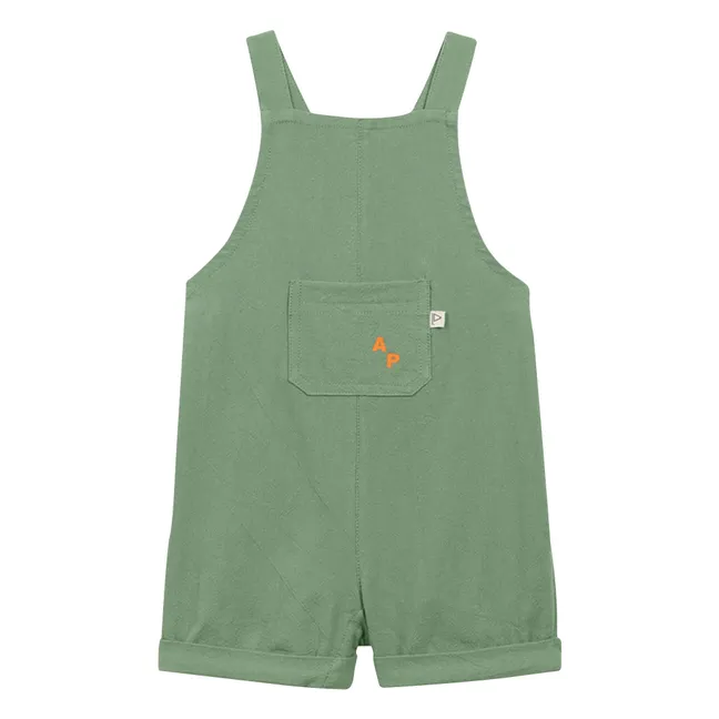 Salopette Courte Unie | Vert kaki