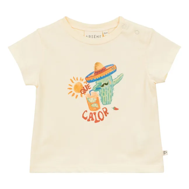 Camiseta Que Calor Algodón Ecológico | Crudo