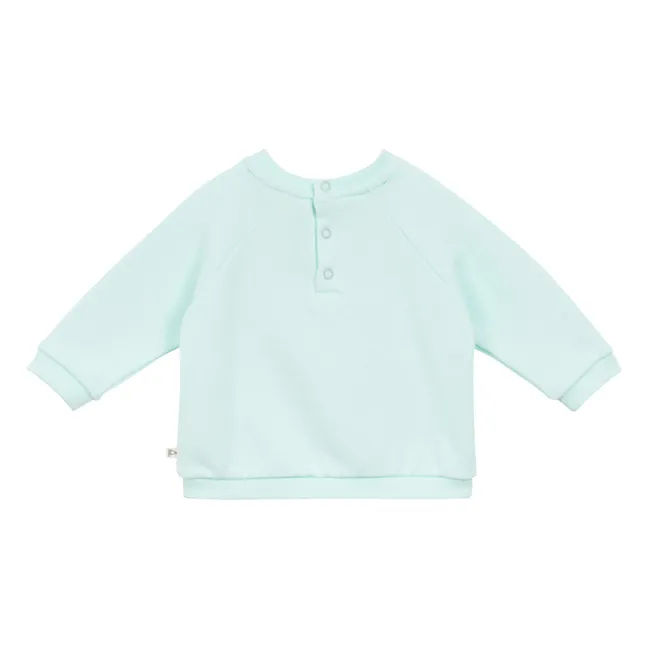Sudadera de algodón orgánico para cochecito de bebé | Turquoise