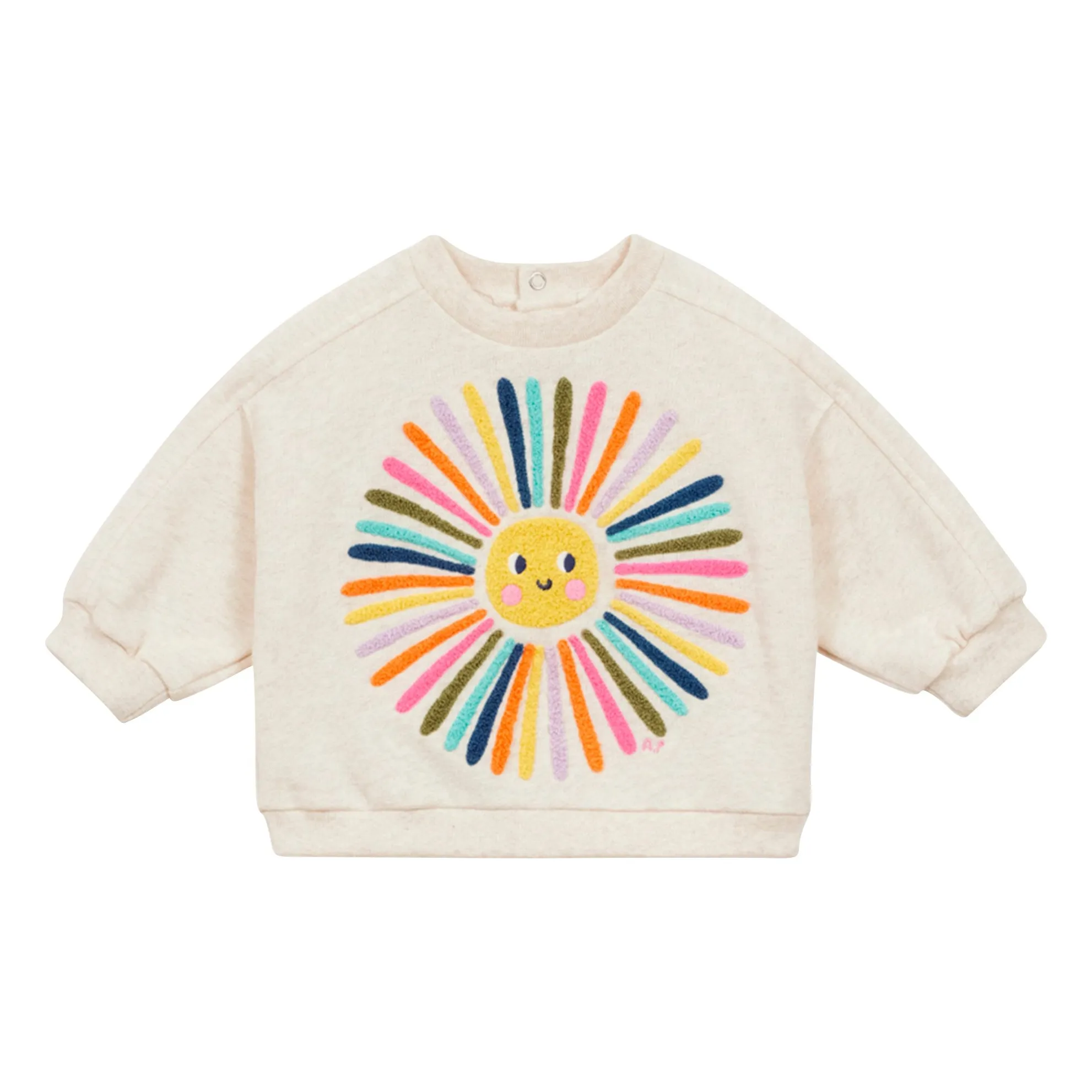 Sweat Soleil Coton Bio | Beige chiné- Image produit n°0