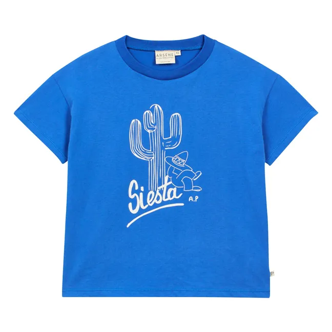 T-shirt Siesta Coton Bio | Bleu azur