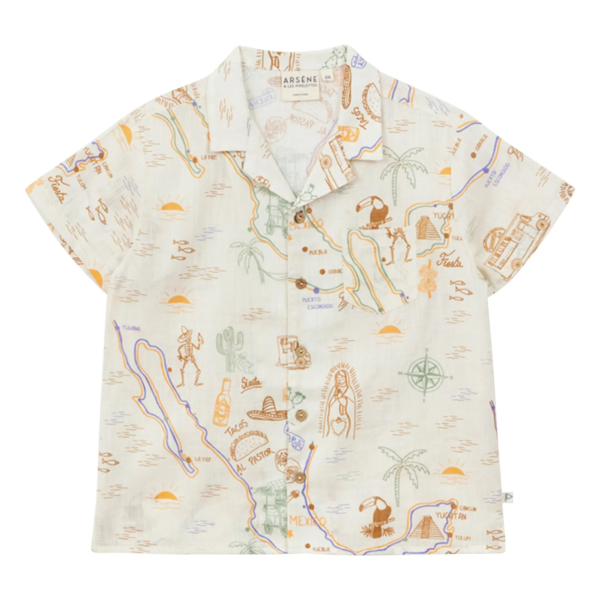 Arsène Et Les Pipelettes Ecru Pastor Voile Coton Bio Shirt