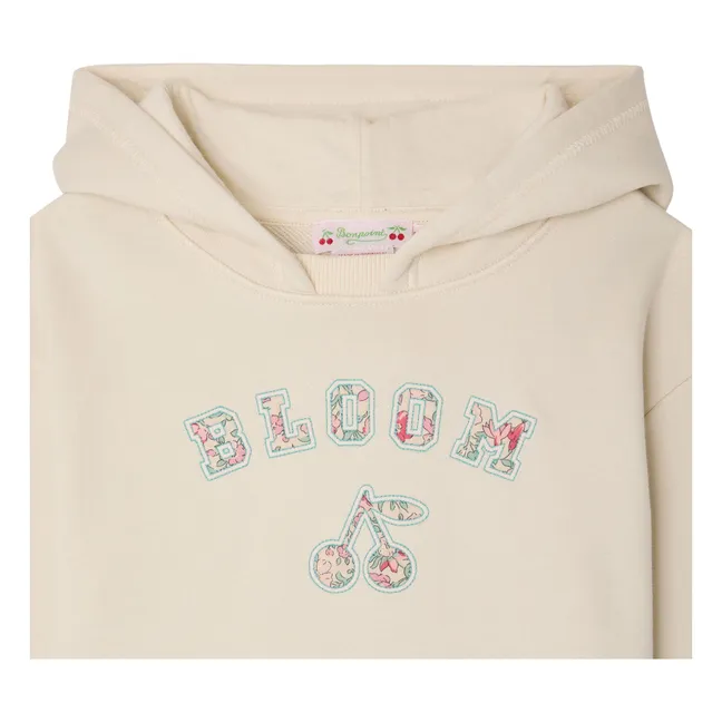 Sweat Capuche Carmine Coton Bio | Craie