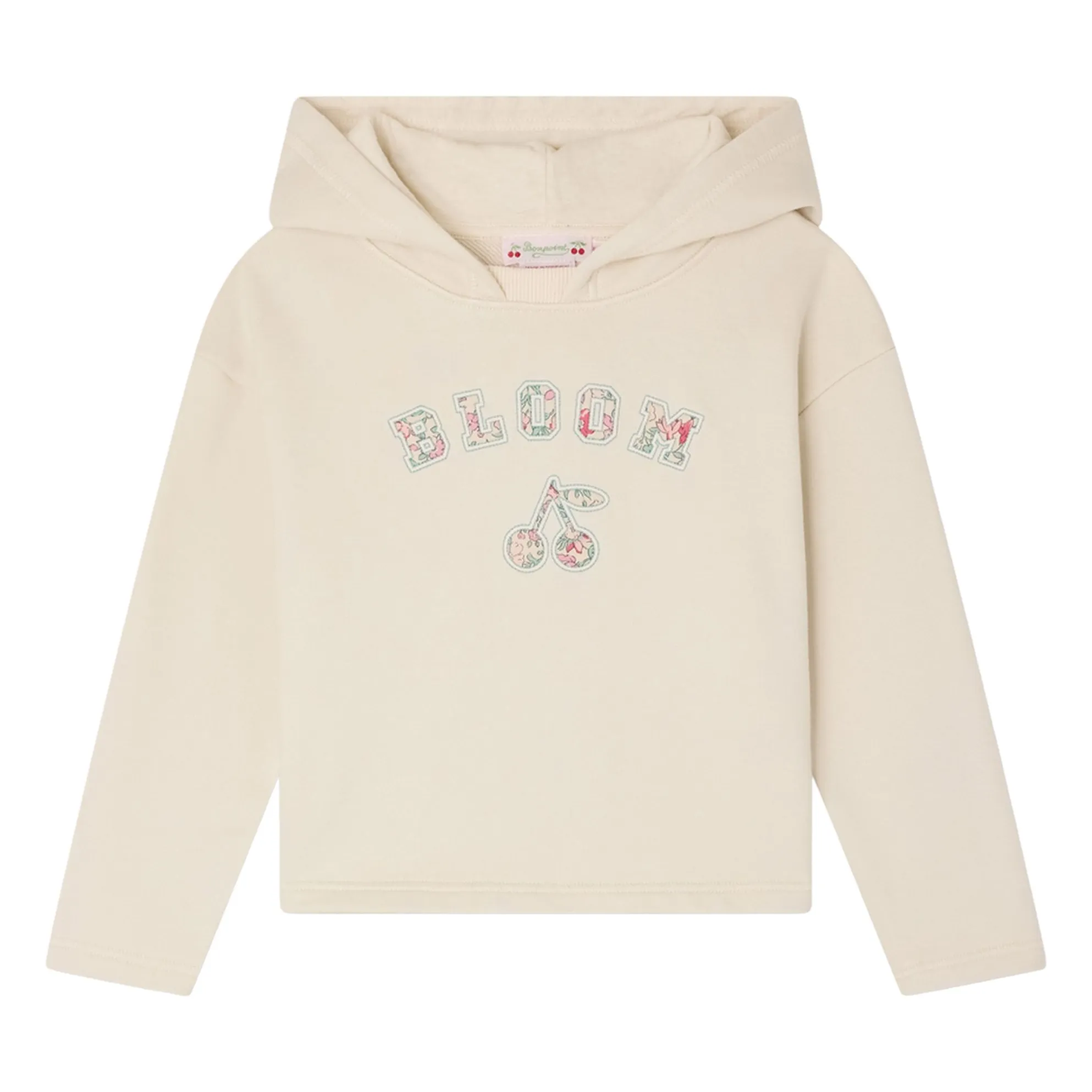 Bonpoint Girls Chalk Carmine Organic Cotton Hoodie