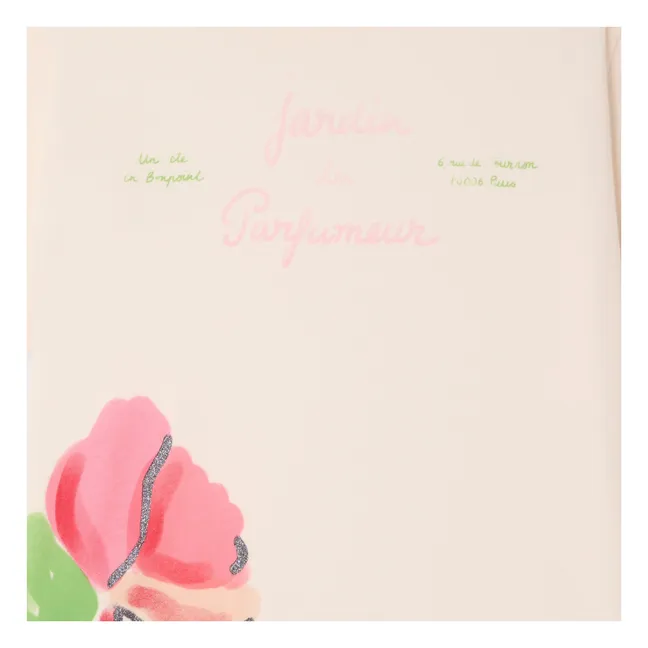 T-shirt Thida Fleur Coton Bio | Rose pâle