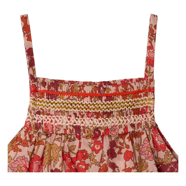 Peto floral de algodón ecológico Lilisy | Rosa Viejo