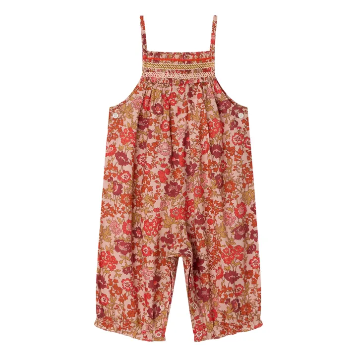 Lilisy Fleurie Organic Cotton Dungarees | Dusty Pink- Product image n°0