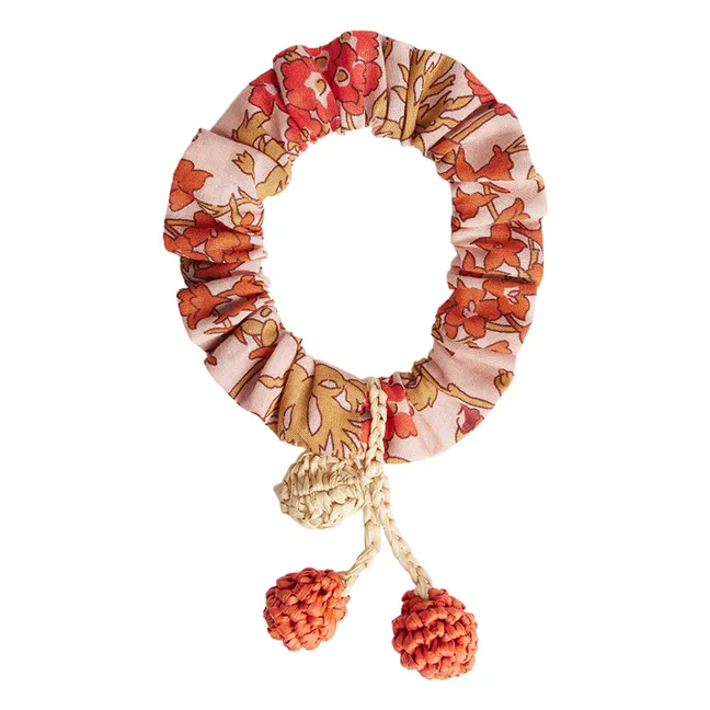 Chouchou Elory Fleuri Coton Bio | Vieux Rose