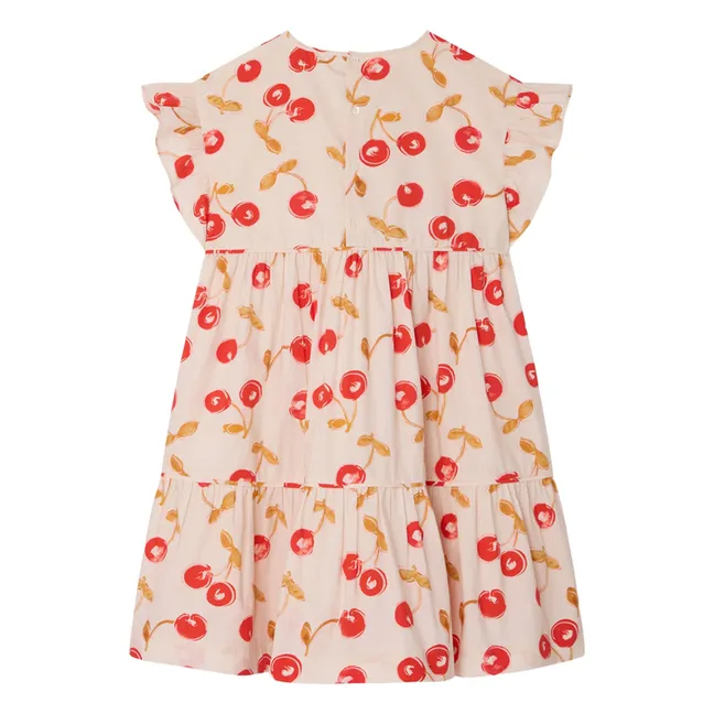 Vestido de algodón orgánico Léontine Cerises | Rojo