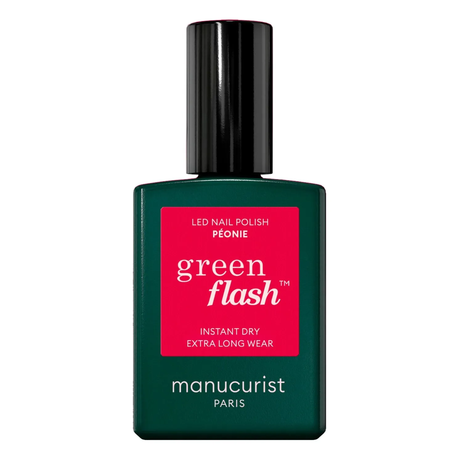 Manucurist Peonie Green Flash Semi-Permanent Nail Polish - 15 Ml